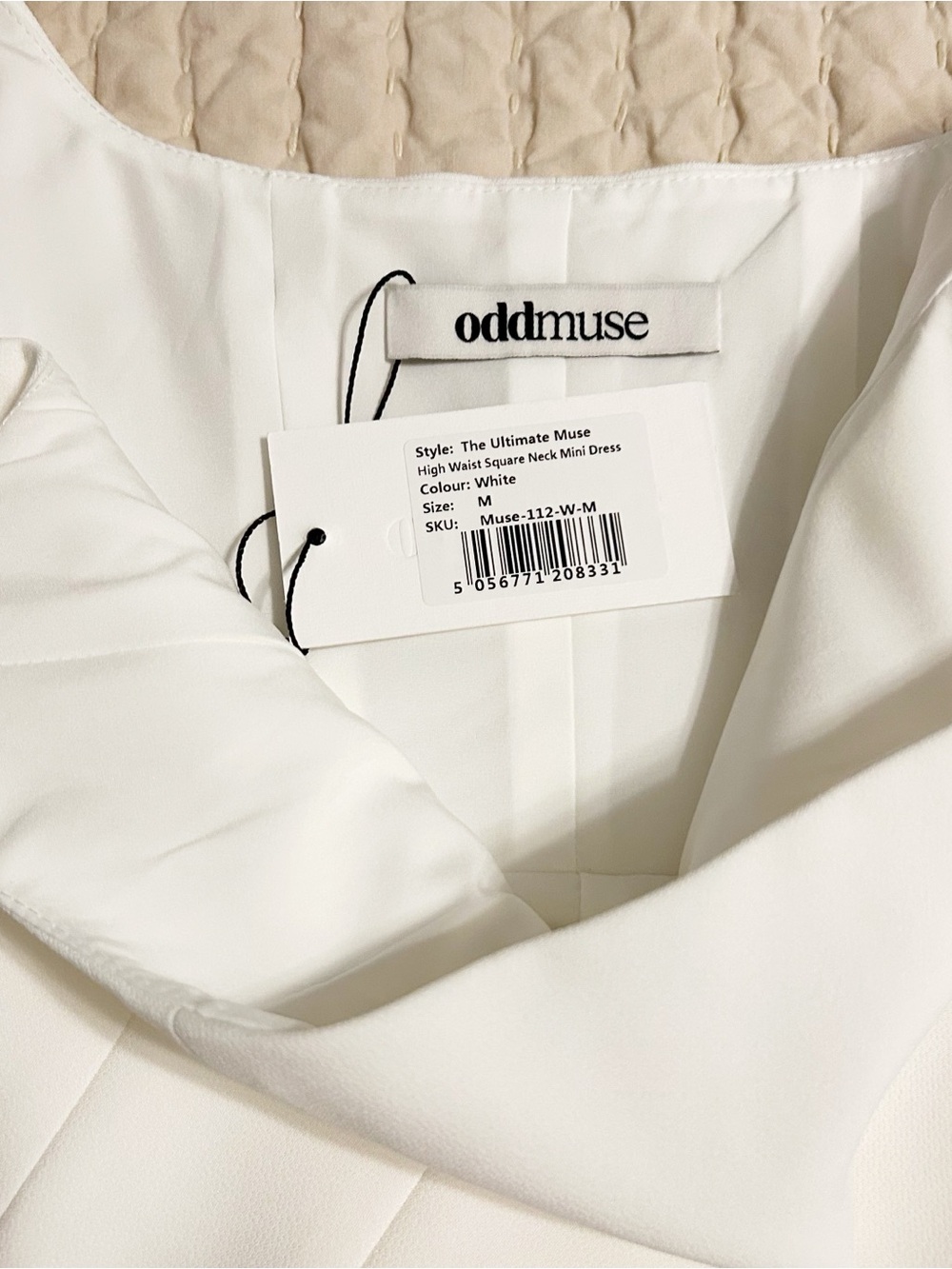 Odd Muse The Ultimate Muse White Mini Dress NWT M Bridal Bachelorette Classic - Picture 5 of 9